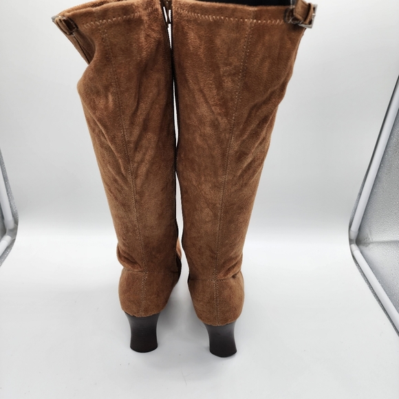 Etienne Aigner Historia Square Toe Heeled Sock Boots Size 6 - Picture 7 of 14